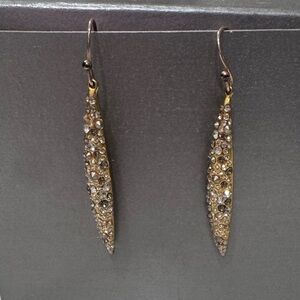 Alexis Bittar gold tone with crystals Drop Earrings